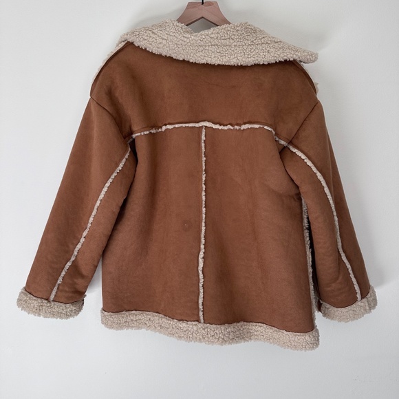 Blu Pepper Faux Suede Jacket with Sherpa Lining - Picture 2 of 8